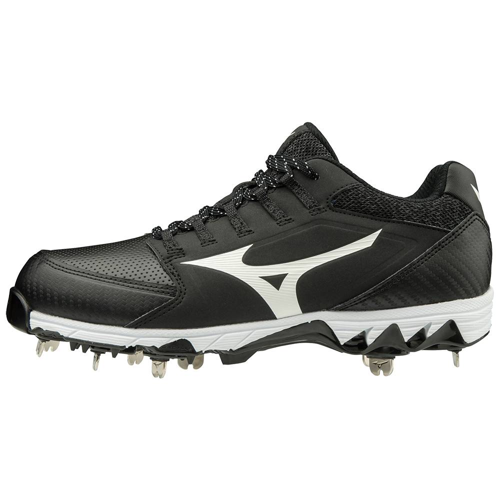 Mizuno 9-Spike Swift 6 Rövidszárú Metal Női Softball Cipő Fekete/Fehér BJG859672